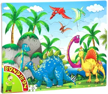 Пазл (35 деталей) «Динозавры» (ВВ4669) обложка книги