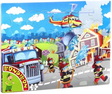 Пазл (35 деталей) «Пожарная служба» (ВВ4670) обложка книги