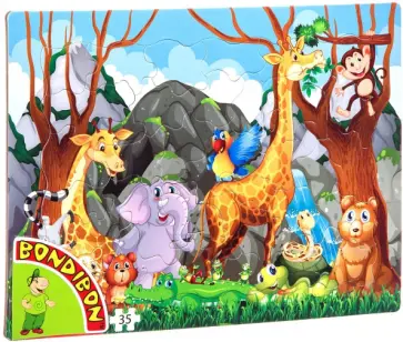 Пазл (35 деталей) «Животные» (ВВ4671) обложка книги