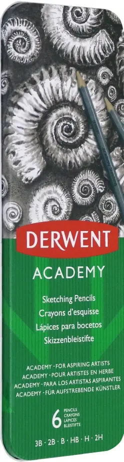 Набор чернографитных карандашей "Academy Sketching" 6 штук (2301945) обложка книги