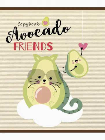 Тетрадь общая "Веселые авокадо" (48 листов, А5, клетка, в ассортименте) (48-1049) обложка книги