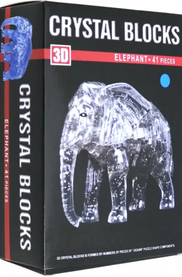 3D пазл "Слон" (41 деталь) (1396466) 3D пазл "Слон" (41 деталь) (1396466) обложка книги