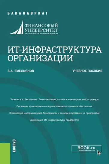 Виталий Емельянов - ИТ-инфраструктура организации. Учебное пособие обложка книги