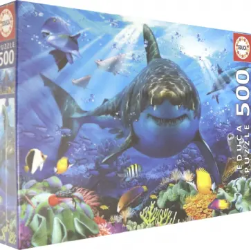Пазл-500 "Большая белая акула" (18478) обложка книги