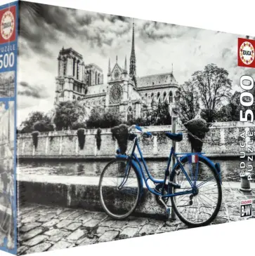 Пазл-500 "Велосипед возле Нотр-Дама" (18482) обложка книги