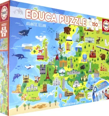 Пазл-150 "Карта Европы" (18607) обложка книги