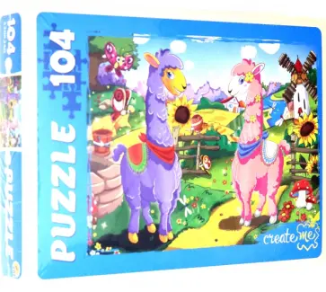 Puzzle-104 "Яркие ламы" (П104-1533) обложка книги