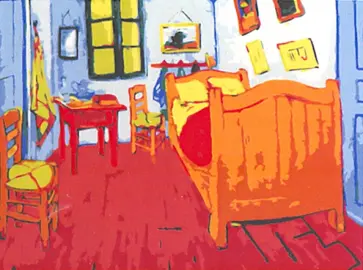 Холст 22х30 см, Ван Гог "Спальня в Арле" (HS301) обложка книги