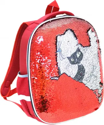 Ранец "Кошка" красный с пайетками (830852) обложка книги