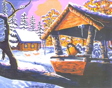 Рисование по по дереву "Зимняя пора" (40х50 см) (FLA030) обложка книги