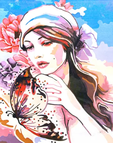 Рисование по дереву "Нежность бабочки", 40х50 см (FLA049) обложка книги