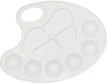 Палитра овальная 11 ячеек, 220х170х3 мм (APW-1) обложка книги