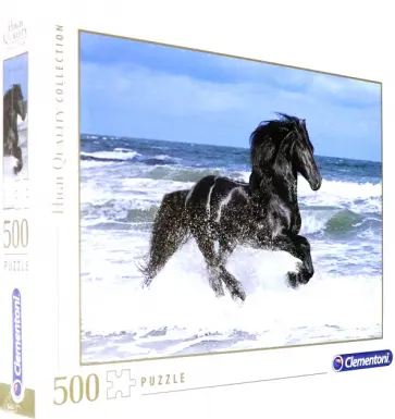 Пазл-500 "Вороной конь в море" (30175) обложка книги