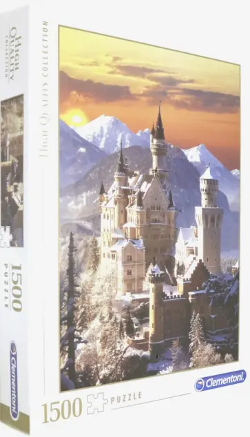 Пазл-1500 "Вид на замок Нойшванштайн зимой" (31925) обложка книги