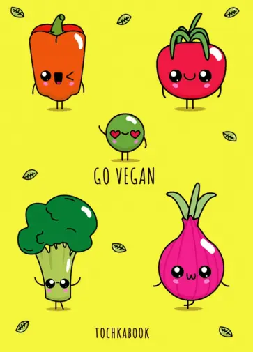 Точкабук "Веселые овощи", А5, 72 листа обложка книги