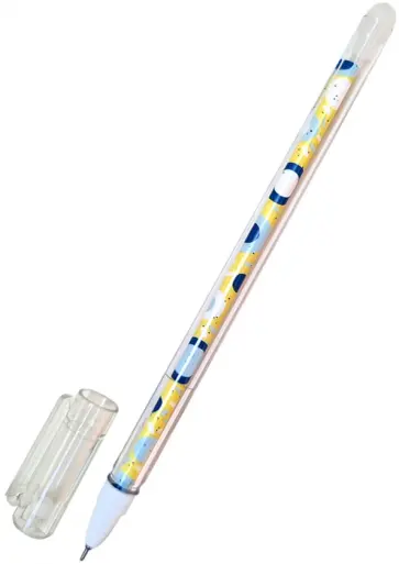 Ручка гелевая 0,5 мм, синяя со стираемыми чернилами "Желтая" (BSGP002-04-case) обложка книги