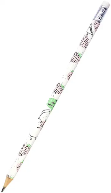 Карандаш чернографитный с ластиком "Клубника" (BSW001-02-case) обложка книги