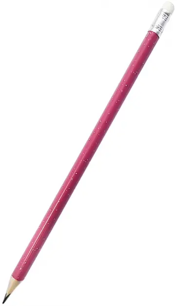 Карандаш чернографитный с ластиком "Малиновый" (BSW001-10-case) обложка книги