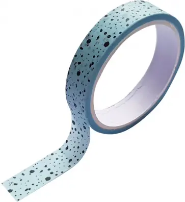 Лента клейкая декоративная 10 мм*5 м "Точки" (BSWT001-01штучно) обложка книги