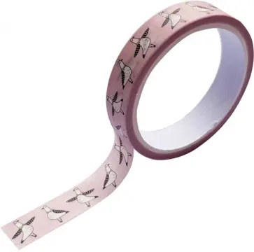 Лента клейкая декоративная 10 мм*5 м "Чайки" (BSWT001-02штучно) обложка книги