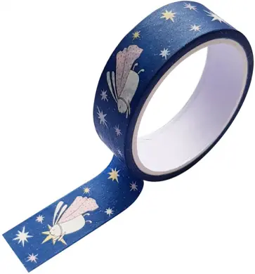 Лента клейкая декоративная 15 мм*5 м "Зайка" (BSWT002-02штучно) обложка книги