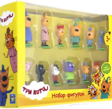 Набор Три кота. Фигурки на подставке, 12 видов (Т18091) обложка книги
