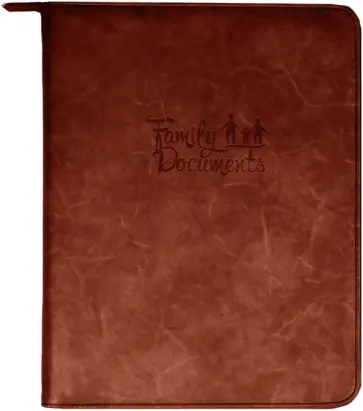 Папка-органайзер для семейных документов (А4, кожзам, коричневый) (52909) обложка книги