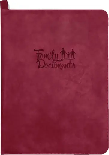 Папка-органайзер для семейных документов (А4, кожзам, красный) (52910) обложка книги
