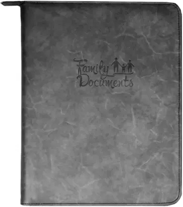Папка-органайзер для семейных документов (А4, кожзам, серая) (52911) обложка книги