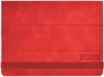 Планинг датированный на 2021 год (64 листа, 250х190 мм), ШЕВРЕТ, красный (52830) обложка книги