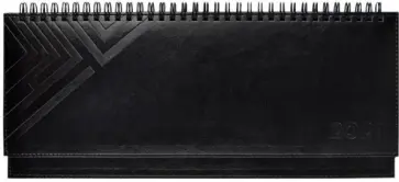 Планинг датированный на 2021 год (64 листа, 310х130 мм), САРИФ, черный с поролоном (52957) обложка книги