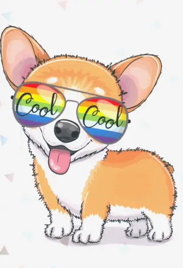 Обложка для паспорта "Крутой корги" обложка книги