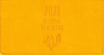 Еженедельник датированный на 2021 год "Foxy" (64 листа, 160х90 мм, оранжевый) (I951emb/orange) обложка книги