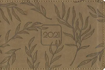 Еженедельник датированный на 2021 год "Flora" (64 листа, 160х105 мм, коричневый) (I935emb/brown) обложка книги