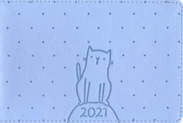 Еженедельник датированный на 2021 год (64 листа, 160х105 мм), Cat, голубой (I933emb/blue) обложка книги
