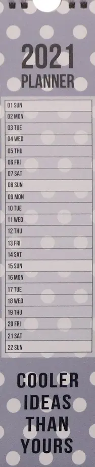 Планер 12 листов, 7*33 см, спираль "Dots" (N2165) обложка книги