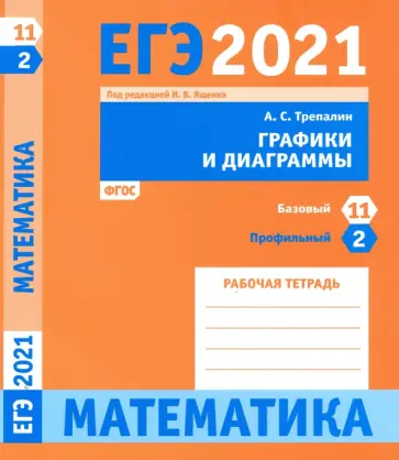 Андрей Трепалин - ЕГЭ 2021 Математика. Графики и диаграммы. Задача 2 (профильный уровень). Задача 11 (базовый уровень) обложка книги