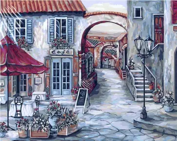 Рисование по дереву 40х50 "Итальянское кафе" (FLA038) обложка книги