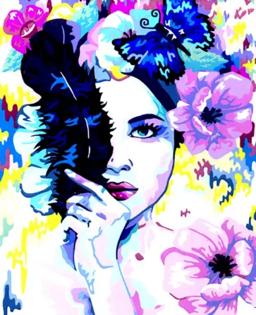 Рисование по дереву 40х50 "Девушка-загадка" (FLA045) обложка книги