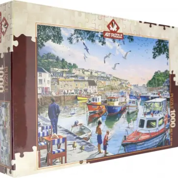 Пазл-1000 "Маленькие рыбаки в гавани" (4231) обложка книги