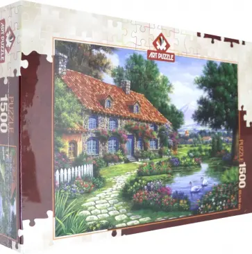 Пазл-1500 "Сад с лебедями" (4551) обложка книги