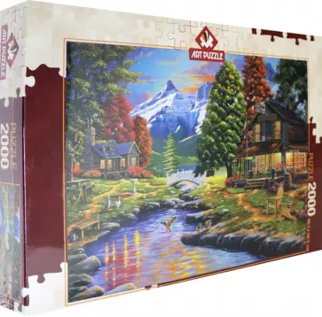 Пазл-2000 "Два берега реки в лесу" (4575) обложка книги