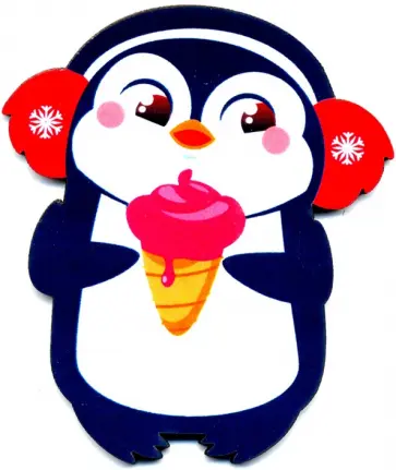 Магнит деревянный "Пингвиненок" обложка книги