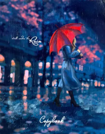 Тетрадь на кольцах 120 листов "Под дождем" (С0492-43) обложка книги