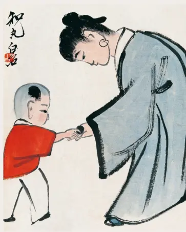 Тетрадь 24 листа, линейка "Наставления матери. Ци Байши" обложка книги