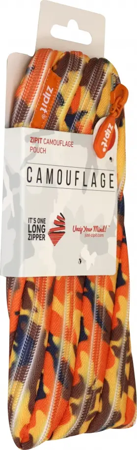 Пенал на 1 молнии, оранжевый, камуфляж (ZT-CG-OG) обложка книги