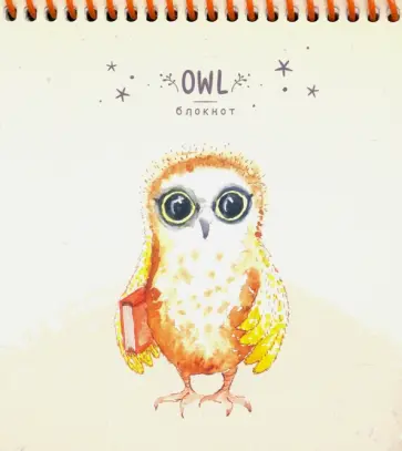 Блокнот на спирали "Умные совушки", 40 листов, А6 (Б40-1785) обложка книги