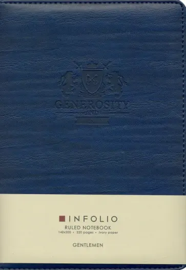Ежедневник недатированный 160 листов, А5 "Gentlemen, синий" твердый с поролоном (I911/blue) обложка книги