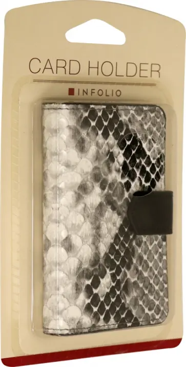 Визитница на 1 окно 77х105 мм "Snake" (IVZ056/grey) обложка книги