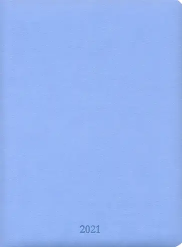 Еженедельник датированный на 2021 год 88 листов, 19*25 см, голубой (AZ1002emb/blue) обложка книги